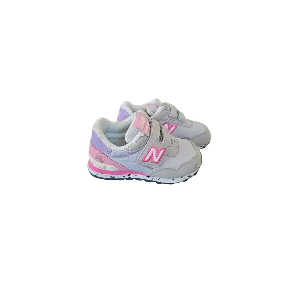 New Balance 515 hook and loop toddler baby sneakers sz 6 pink gray